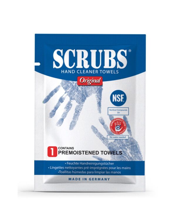 SCRUBS Hand Cleaning Towels Single Sachet | SCRUBS